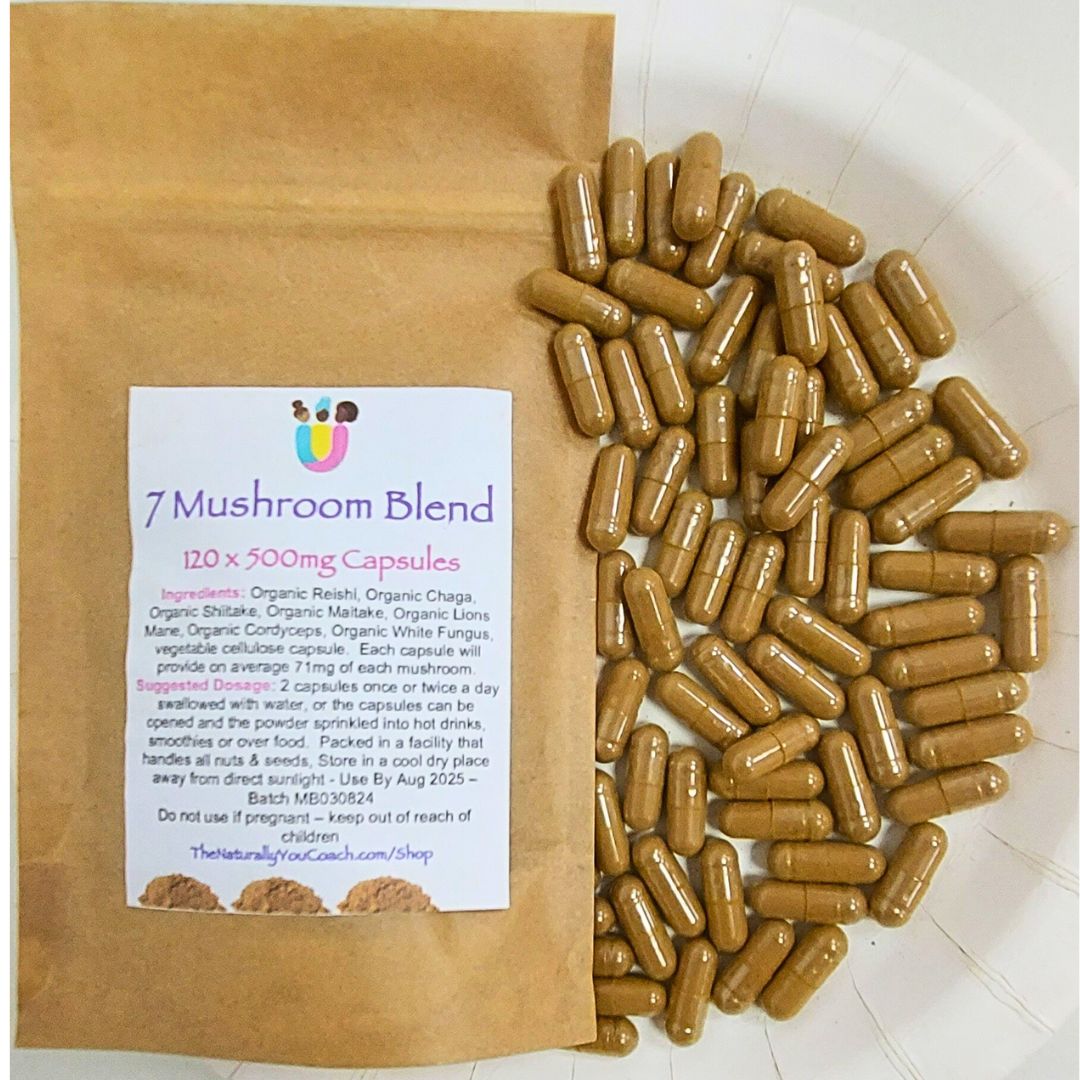 Organic Seven Mushroom Blend 500mg - 90 Capsules