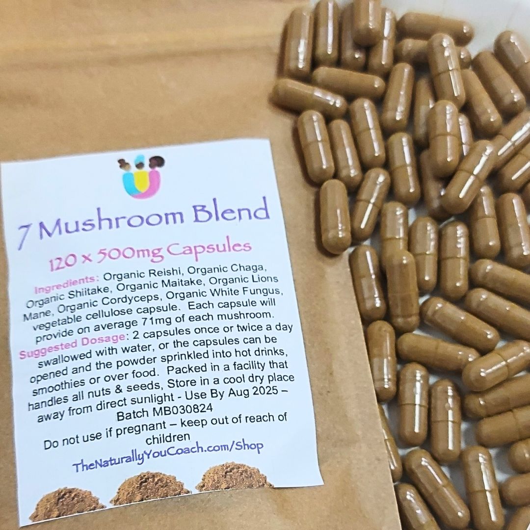 Organic Seven Mushroom Blend 500mg - 90 Capsules