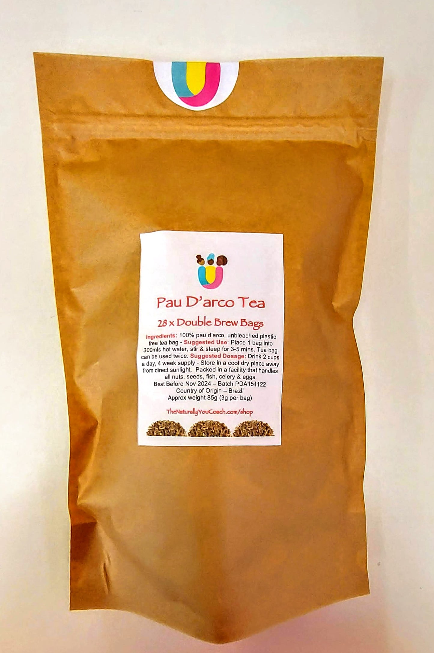 Pau D’arco Tea Bags – 28 Double Brew Unbleached Plastic Free Tea Bags
