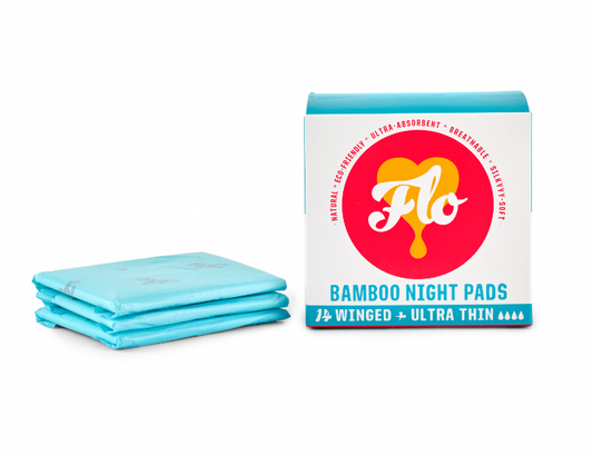 FLO Organic Bamboo Night Pads x 14