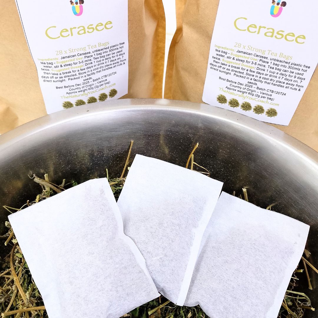 Cerasee Herbal Tea - 28 x Strong Plastic Free Tea Bags – The Naturally ...