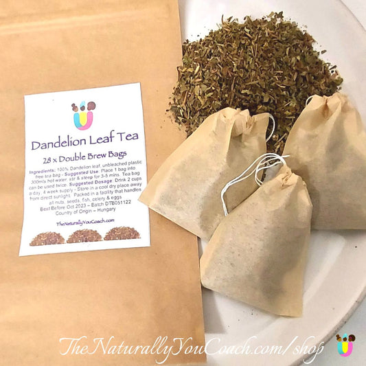 Dandelion Leaf Tea Bags – 28 Double Brew Unbleached Plastic Free Tea Bags