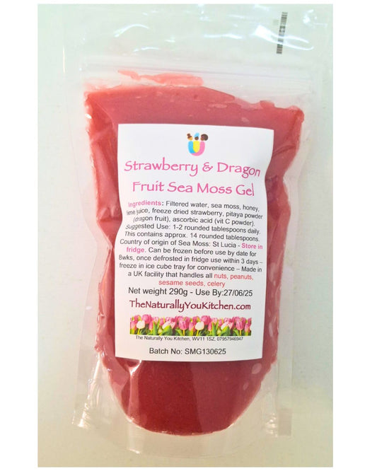 Strawberry & Dragonfruit Sea Moss Gel 290g For Delivery